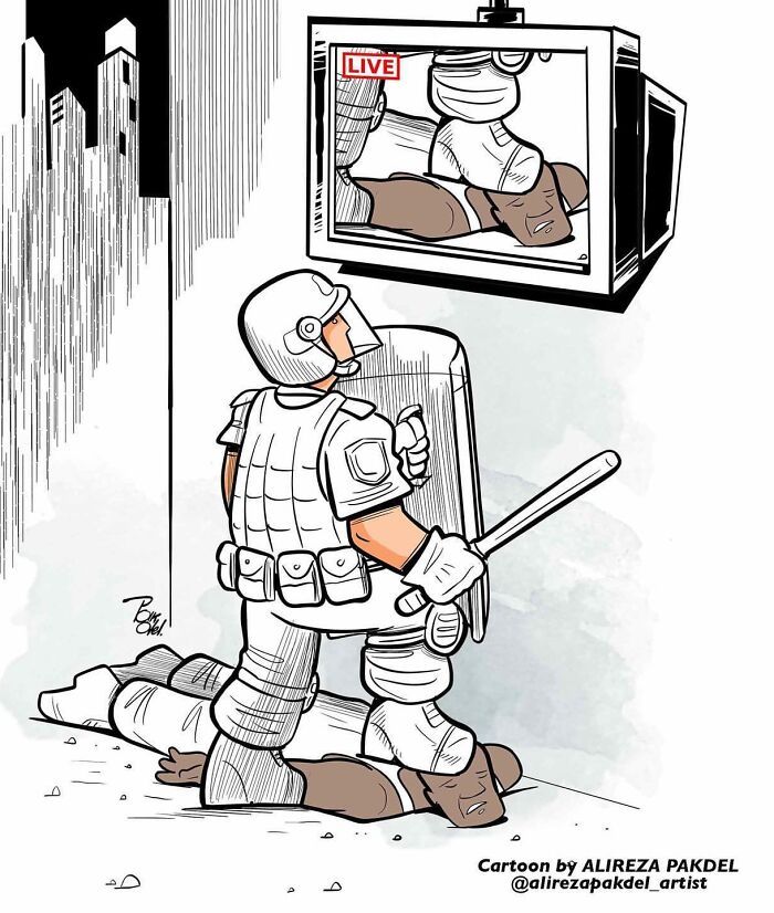 60 Ilustrações digitais que expõem as falhas da sociedade atual por Alireza Pakdel 38