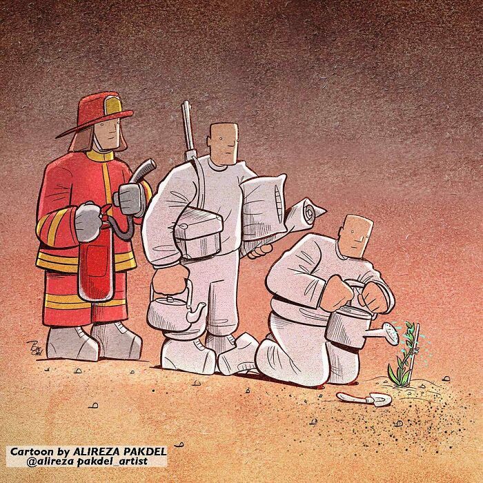 60 Ilustrações digitais que expõem as falhas da sociedade atual por Alireza Pakdel 31