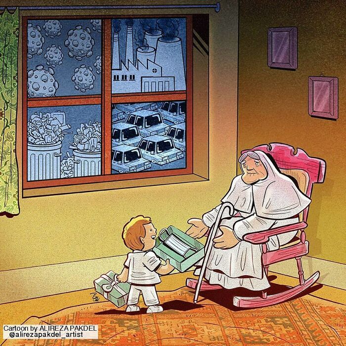 60 Ilustrações digitais que expõem as falhas da sociedade atual por Alireza Pakdel 30