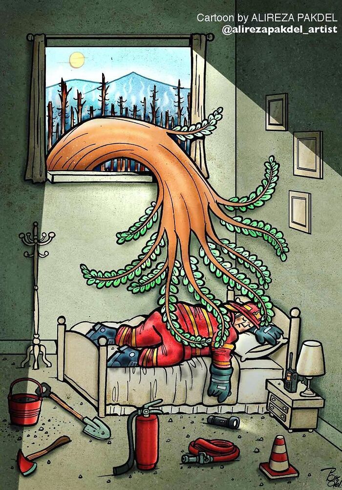 60 Ilustrações digitais que expõem as falhas da sociedade atual por Alireza Pakdel 27