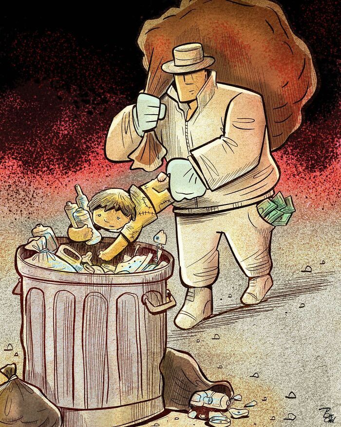 60 Ilustrações digitais que expõem as falhas da sociedade atual por Alireza Pakdel 19