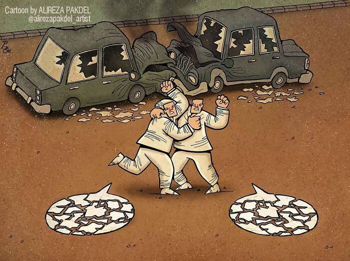 60 Ilustrações digitais que expõem as falhas da sociedade atual por Alireza Pakdel 18