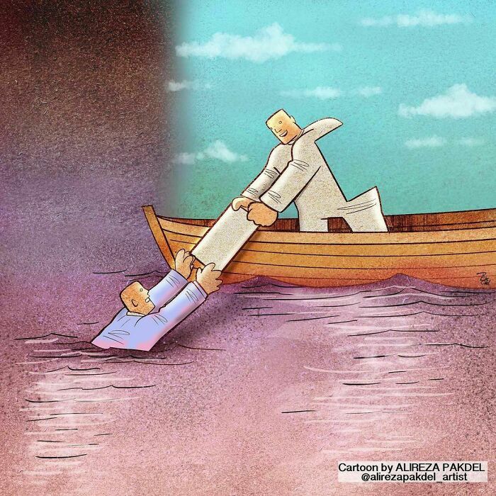 60 Ilustrações digitais que expõem as falhas da sociedade atual por Alireza Pakdel 4