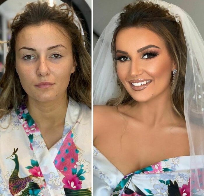 20 noivas antes e depois da maquiagem por Arber Bytyqi 3