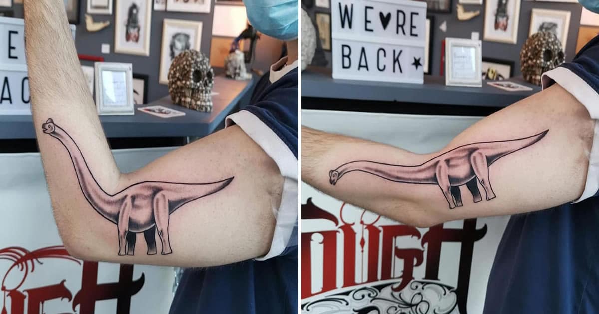 38 tatuagens impressionantes de movimento que se transformam quando as pessoas dobram seus corpos 39