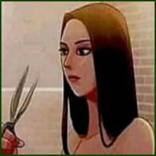 A mulher quando inventa de cortar a franja em casa