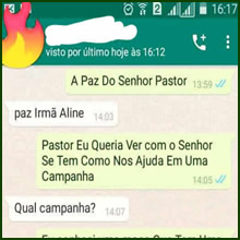 Apenas um desabafo da moça sobre sua igreja