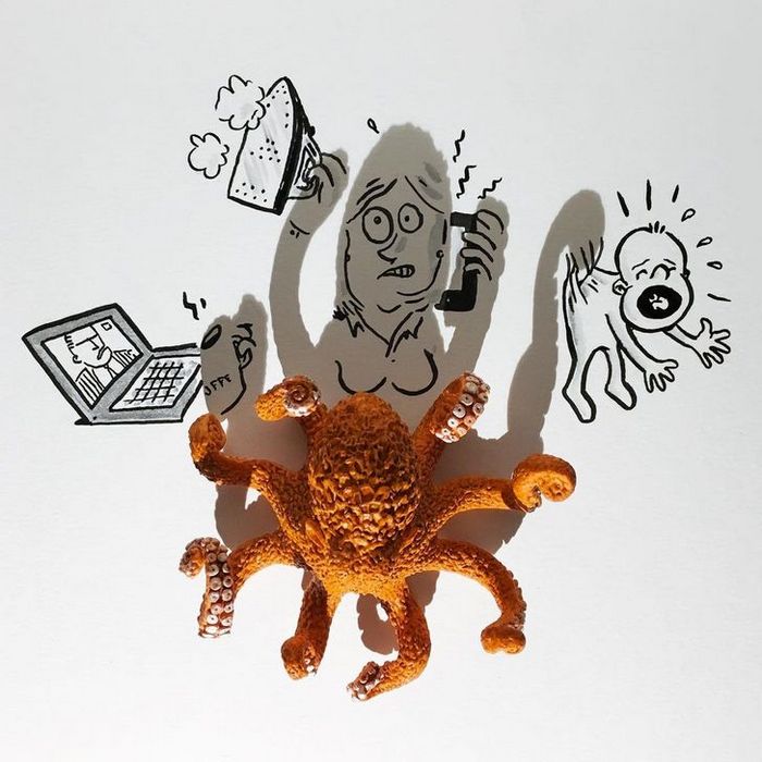 Um artista belga usa sombras para dar vida a objetos 2