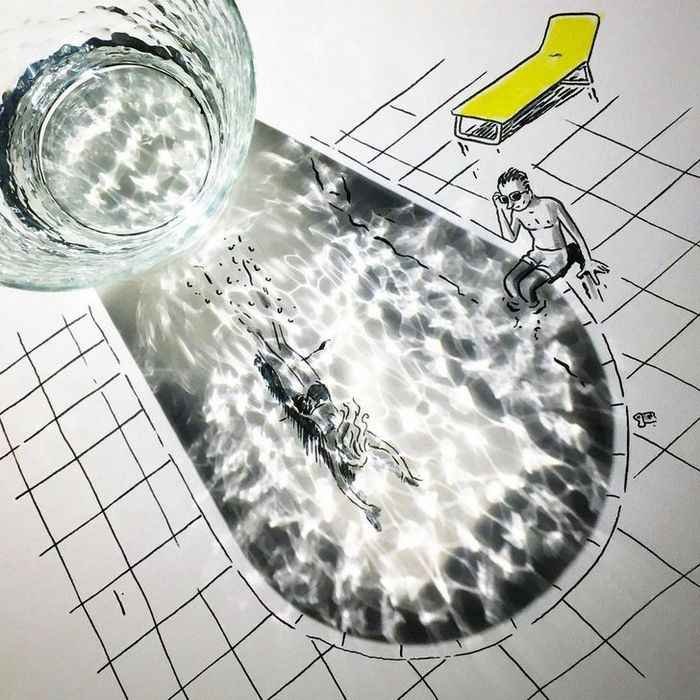 Um artista belga usa sombras para dar vida a objetos 8