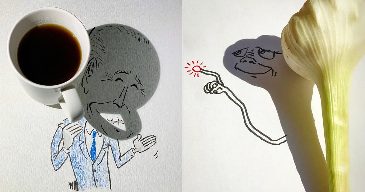 Um artista belga usa sombras para dar vida a objetos