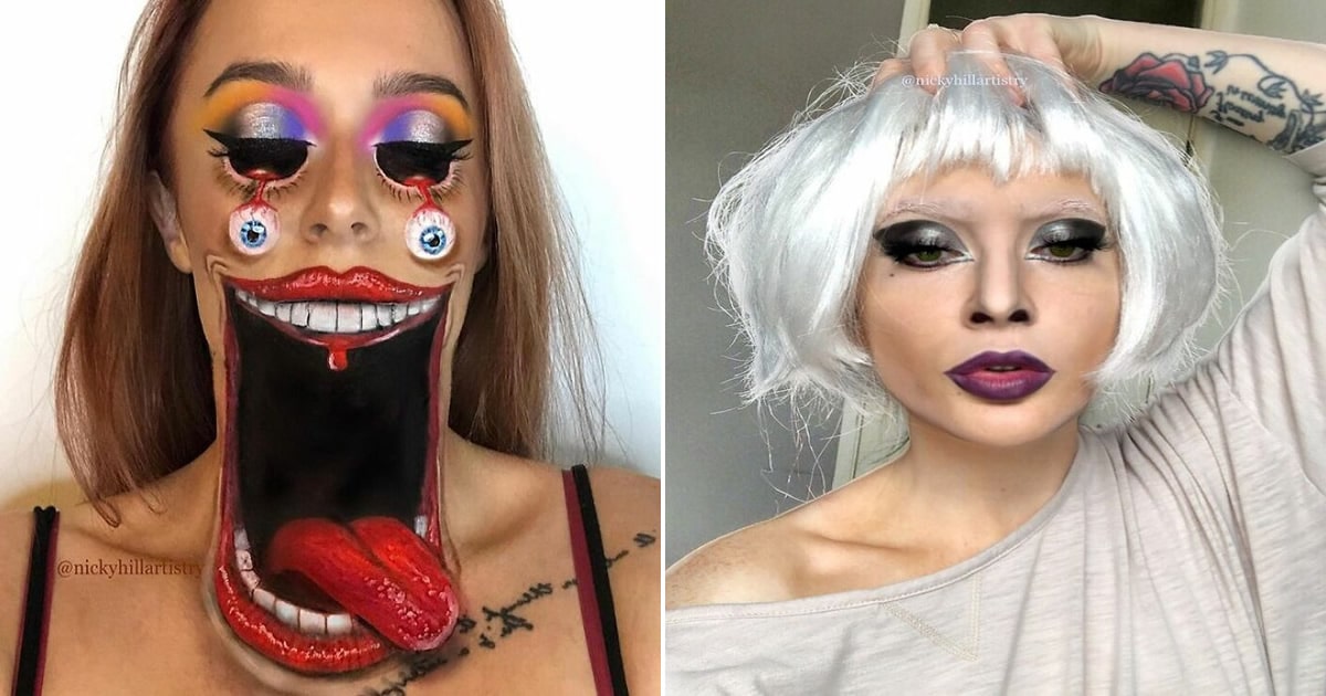 Artista de maquiagem se transforma em qualquer celebridade ou ilusão de ótica que ela deseja