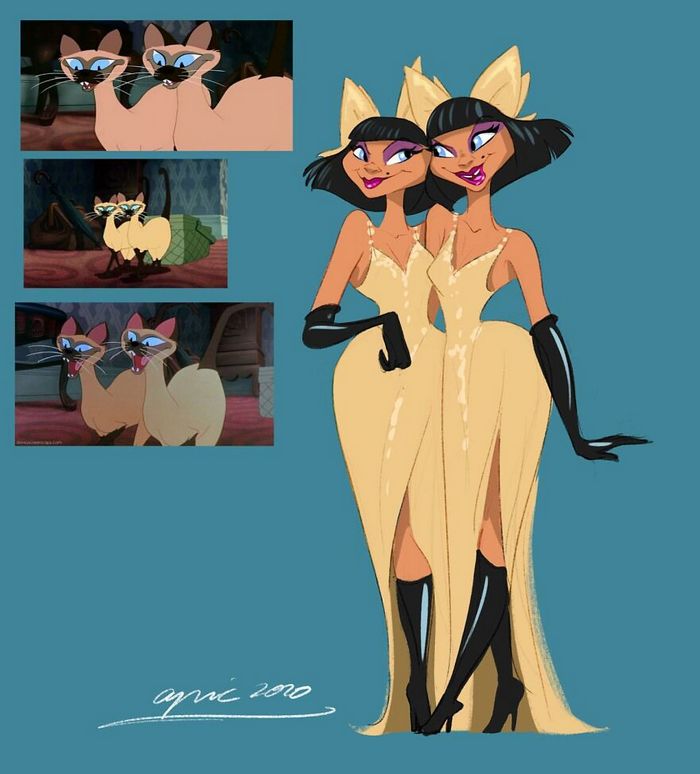 Artista recria personagens da Disney como se fossem humanos e os humanos como animais 13