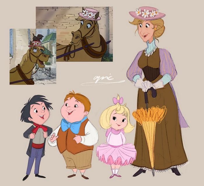 Artista recria personagens da Disney como se fossem humanos e os humanos como animais 20