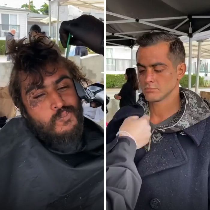 Barbeiro transforma pessoas sem-teto de graça e essas 30 fotos de antes e depois 1 Barbeiro transforma pessoas sem-teto de graça e essas 30 fotos de antes e depois 1