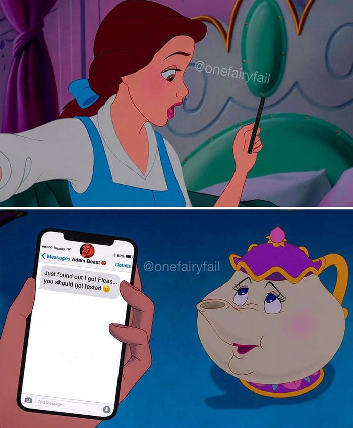 E se os personagens da Disney tivesse celulares e computadores? 2