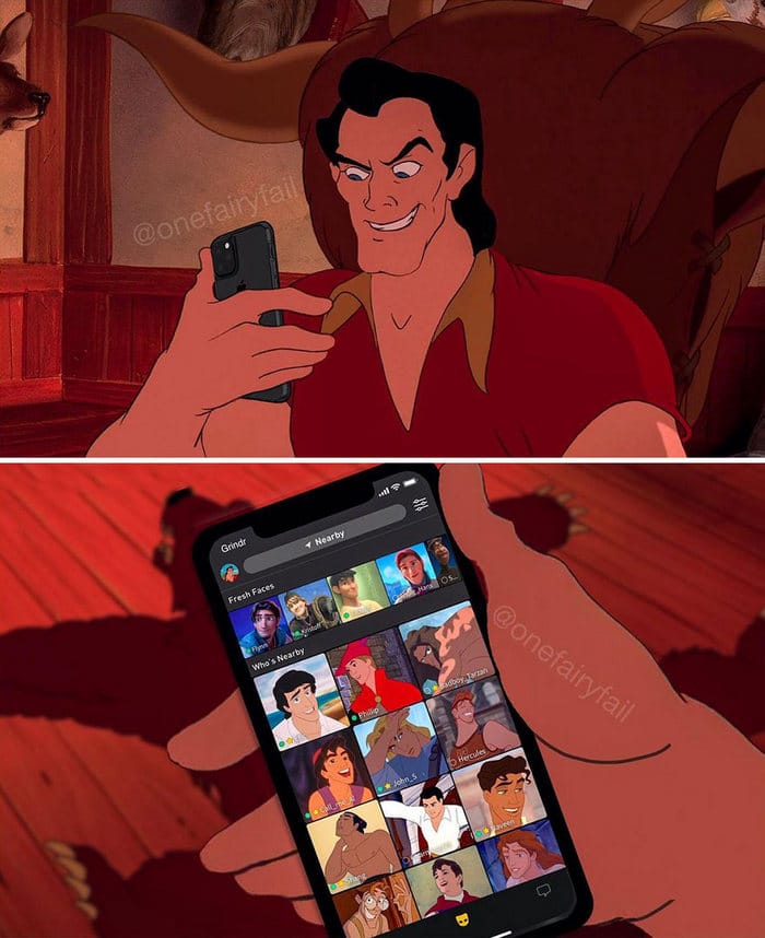 E se os personagens da Disney tivesse celulares e computadores? 4