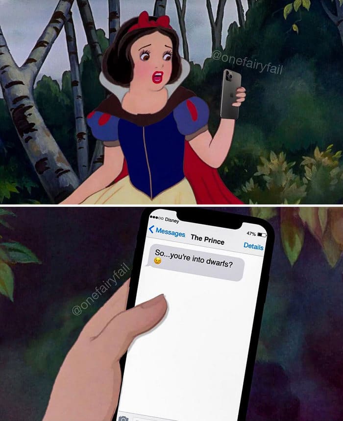 E se os personagens da Disney tivesse celulares e computadores? 6