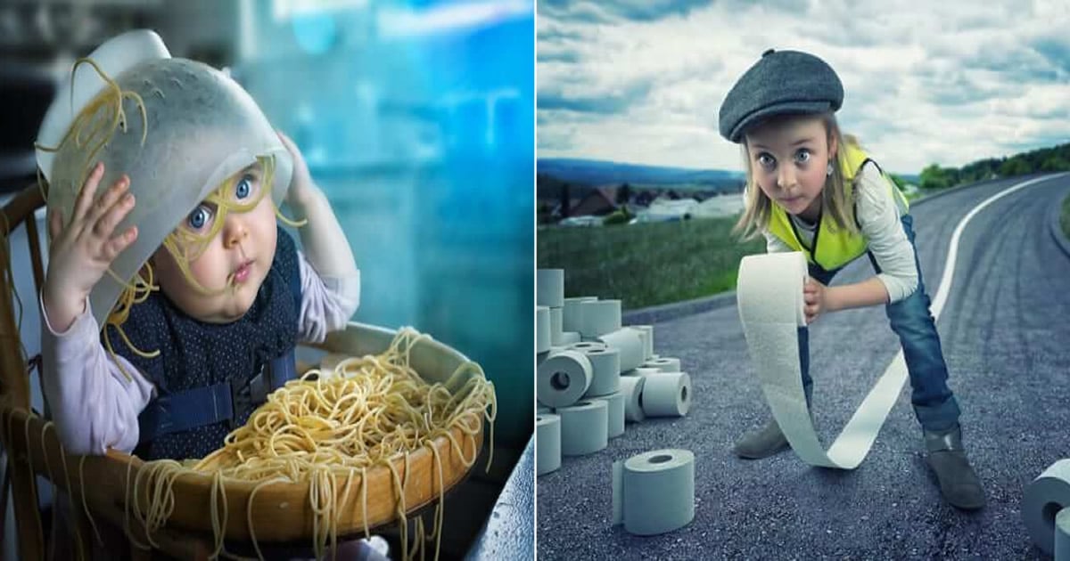 Fotógrafo cria manipulações extraordinárias com a sua própria família