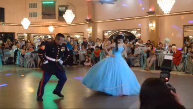 Incrível apresentação de dança pai e filha que impressiona os convidados 7