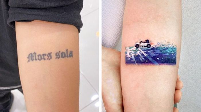 Um artista transforma tatuagens em cenas de outro mundo 23