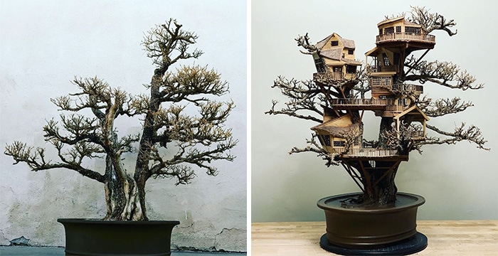 24 fantásticas casas na árvore de bonsai 4