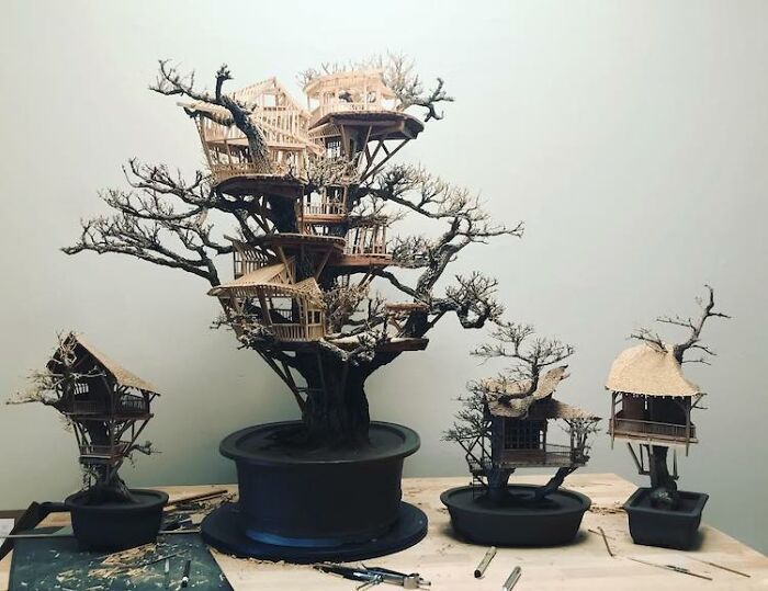 24 fantásticas casas na árvore de bonsai 16