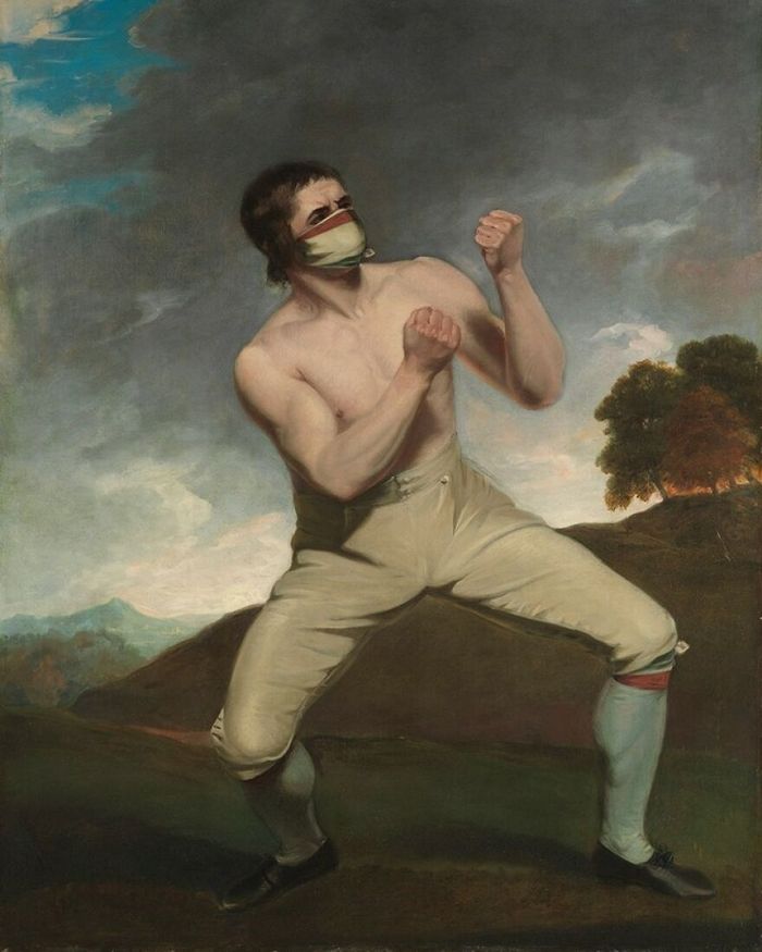 Artista coloca máscaras em pinturas clássicas, e o Instagram está adorando 10