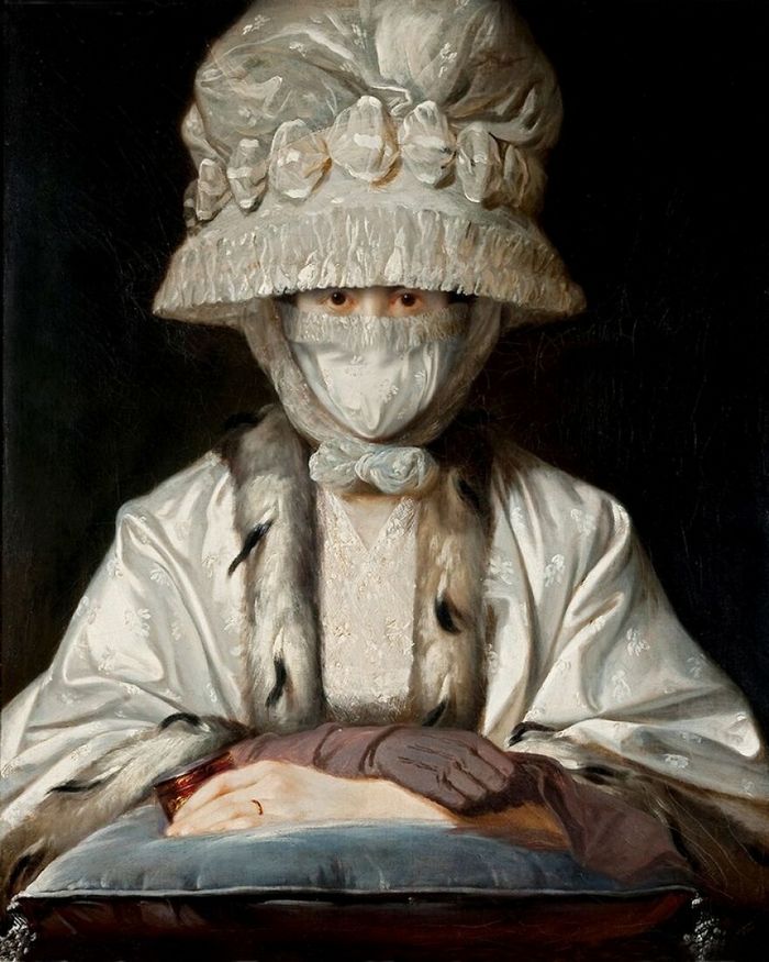 Artista coloca máscaras em pinturas clássicas, e o Instagram está adorando 11