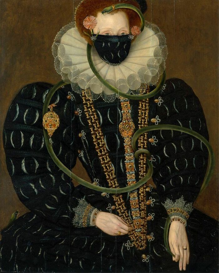 Artista coloca máscaras em pinturas clássicas, e o Instagram está adorando 39