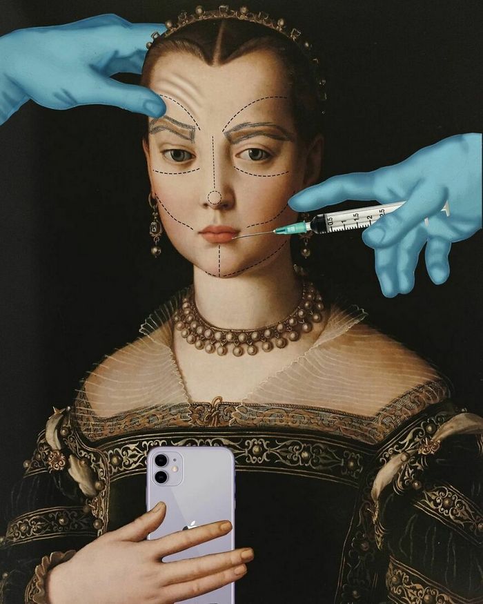 Artista digital reimagina pinturas famosas no contexto atual da tecnologia e mídia social 10