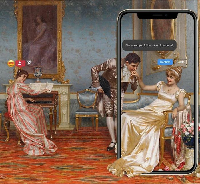 Artista digital reimagina pinturas famosas no contexto atual da tecnologia e mídia social 42