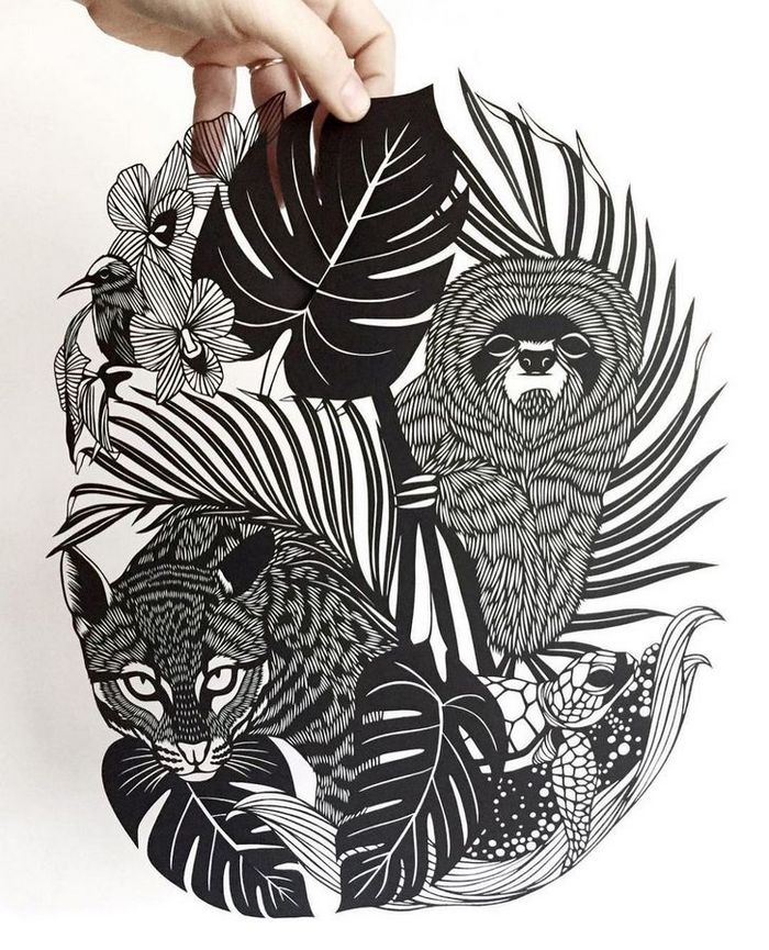 Artista faz obras de artes extremamente complexas com papel e bisturi 5