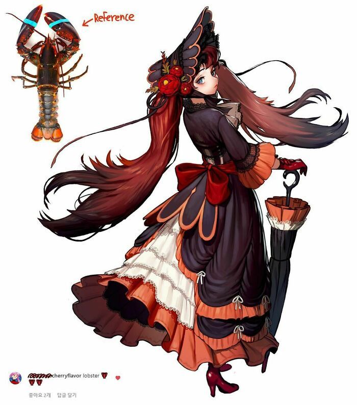 Artista reimagina animais, insetos, objetos do dia a dia e alimentos como personagens de anime 7