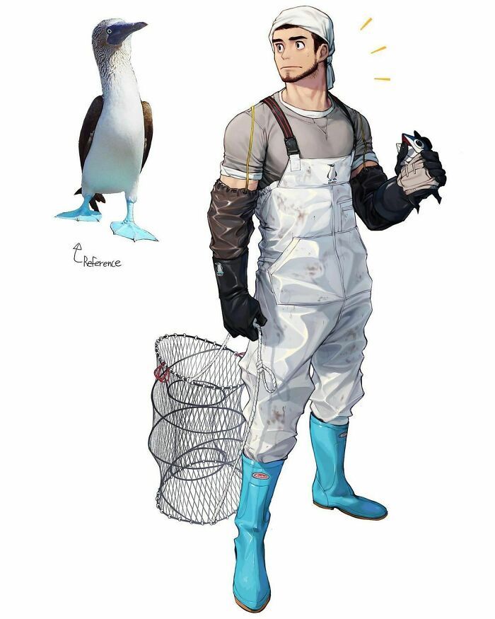 Artista reimagina animais, insetos, objetos do dia a dia e alimentos como personagens de anime 17