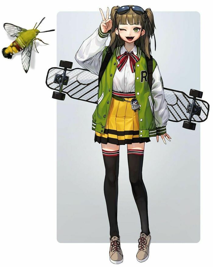 Artista reimagina animais, insetos, objetos do dia a dia e alimentos como personagens de anime 19