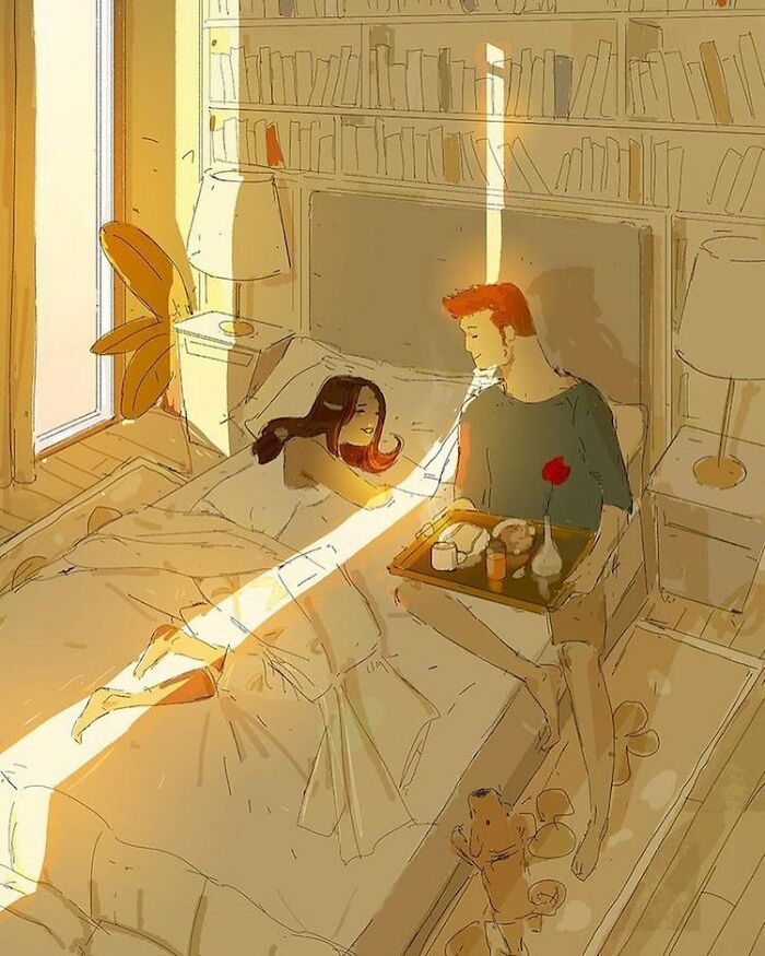 Marido retrata a vida cotidiana com sua esposa e filhos em 54 novas ilustrações comoventes 2