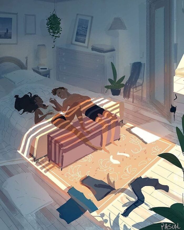 Marido retrata a vida cotidiana com sua esposa e filhos em 54 novas ilustrações comoventes 4