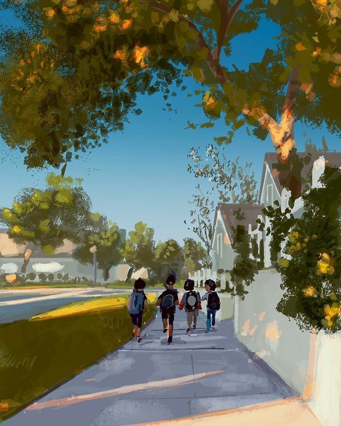 Marido retrata a vida cotidiana com sua esposa e filhos em 54 novas ilustrações comoventes 16