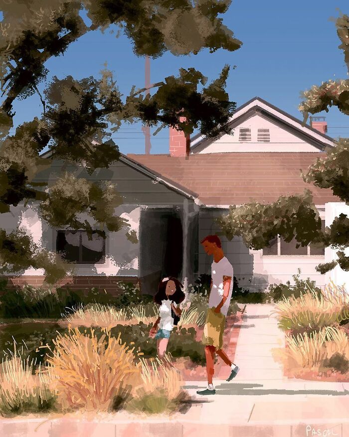 Marido retrata a vida cotidiana com sua esposa e filhos em 54 novas ilustrações comoventes 22