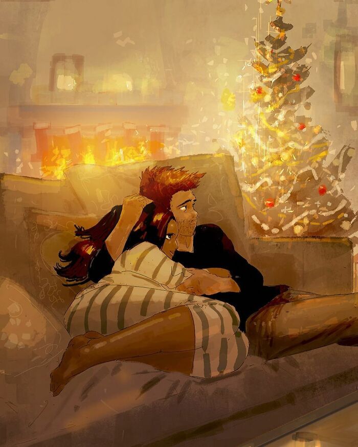 Marido retrata a vida cotidiana com sua esposa e filhos em 54 novas ilustrações comoventes 28