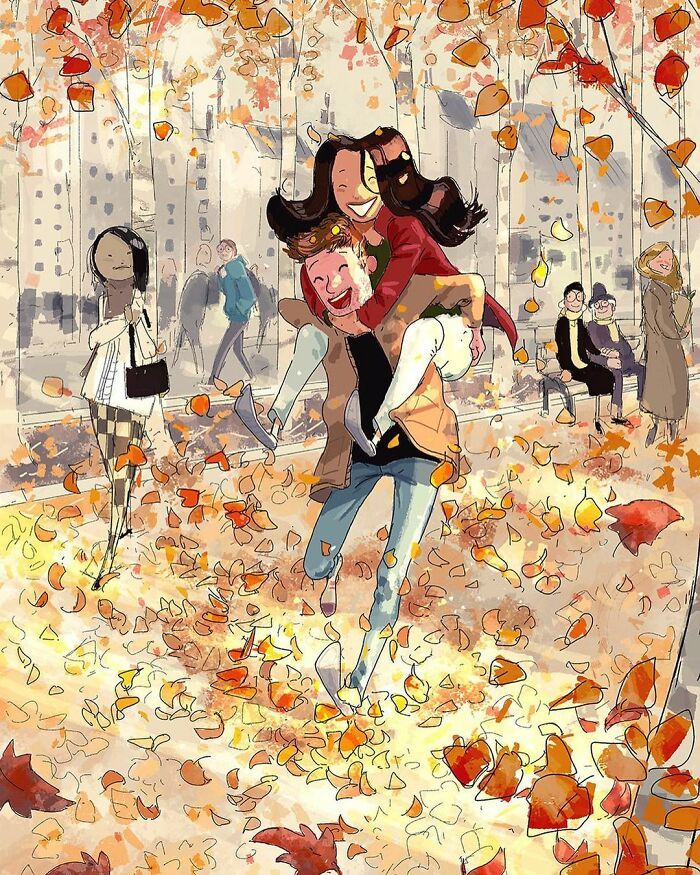 Marido retrata a vida cotidiana com sua esposa e filhos em 54 novas ilustrações comoventes 30