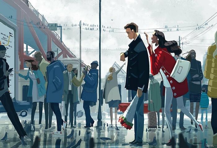 Marido retrata a vida cotidiana com sua esposa e filhos em 54 novas ilustrações comoventes 32