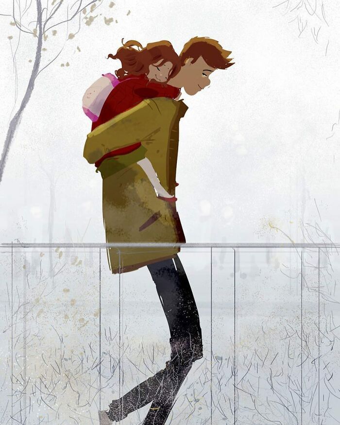 Marido retrata a vida cotidiana com sua esposa e filhos em 54 novas ilustrações comoventes 36