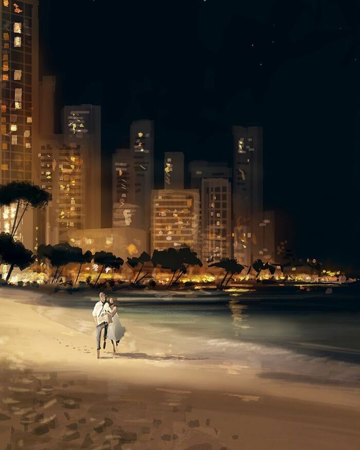 Marido retrata a vida cotidiana com sua esposa e filhos em 54 novas ilustrações comoventes 38