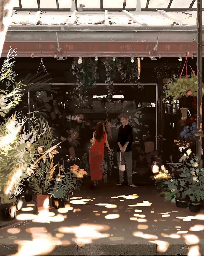 Marido retrata a vida cotidiana com sua esposa e filhos em 54 novas ilustrações comoventes 44