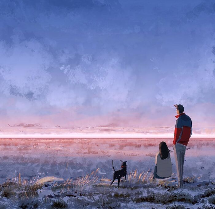 Marido retrata a vida cotidiana com sua esposa e filhos em 54 novas ilustrações comoventes 52