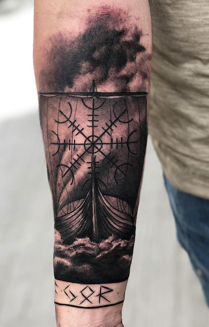 52 melhores tatuagem Viking e Nórdica para você se inspirar 14