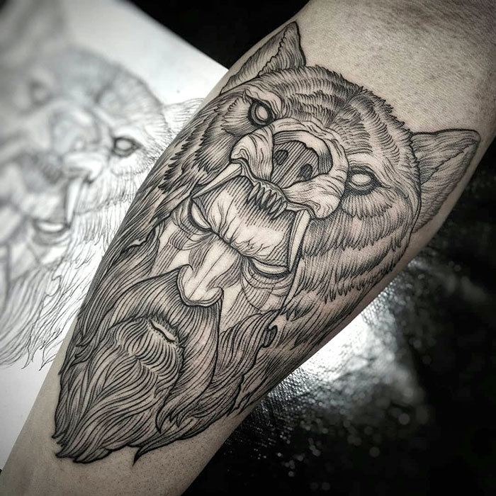 52 melhores tatuagem Viking e Nórdica para você se inspirar 31