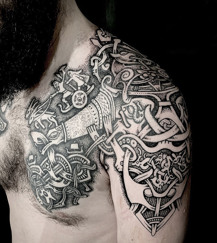 52 melhores tatuagem Viking e Nórdica para você se inspirar 36