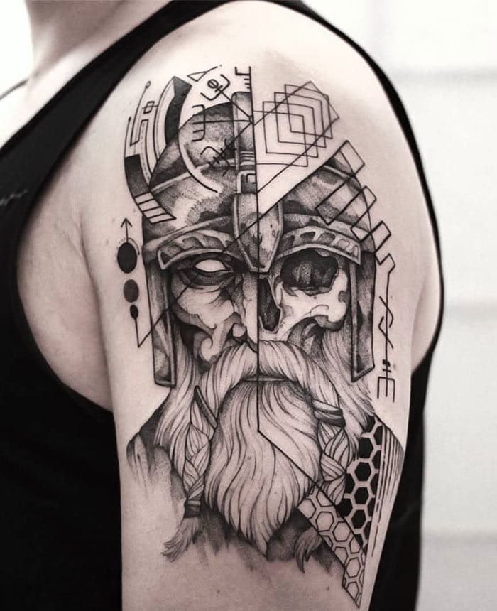 52 melhores tatuagem Viking e Nórdica para você se inspirar 42